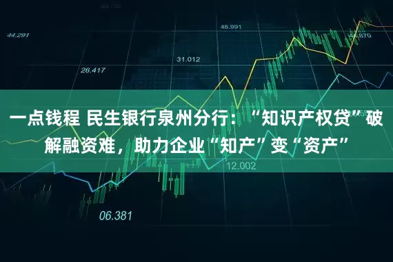 一点钱程 民生银行泉州分行：“知识产权贷”破解融资难，助力企业“知产”变“资产”